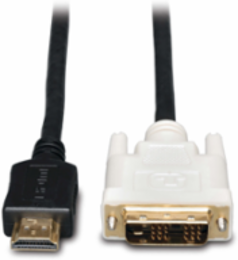 HDMI to DVI Digital Video Cable, 10 ft, Gold Plated Connectors, Lifetime Warranty