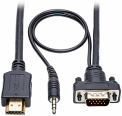 HDMI to VGA + Audio Converter Cable, 15 ft, Supports 1920 x 1200 @ 60 Hz