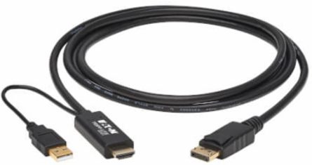 HDMI to DisplayPort Active Adapter Cable, 4K, USB Power, M/M, Black, 2 m