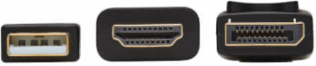 HDMI to DisplayPort Active Adapter Cable, 4K, USB Power, M/M, Black, 2 m
