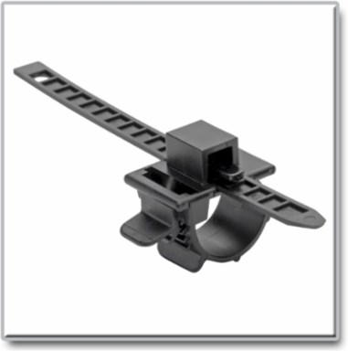 HDMI Cable Lock with Nylon Clamp, Tie & Screw - Black, Easy Install
