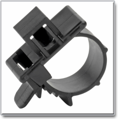HDMI Cable Lock with Nylon Clamp, Tie & Screw - Black, Easy Install