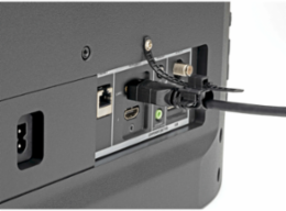 HDMI Cable Lock with Nylon Clamp, Tie & Screw - Black, Easy Install