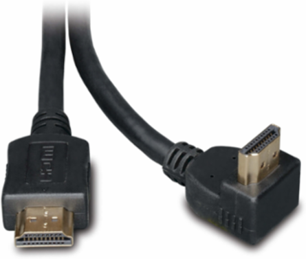 High Speed HDMI Cable 6 Ft, Right Angle Connector, 18 Gbps, Lifetime Warranty