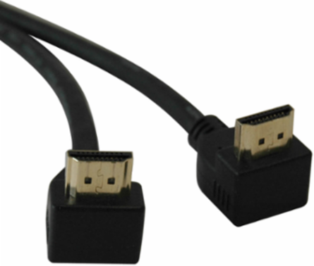 High Speed HDMI Cable 6 ft, Right Angle Connectors, 18 Gbps