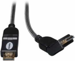 High Speed HDMI Cable, 6 ft., UHD 4K, 18 Gbps, Swivel Connectors