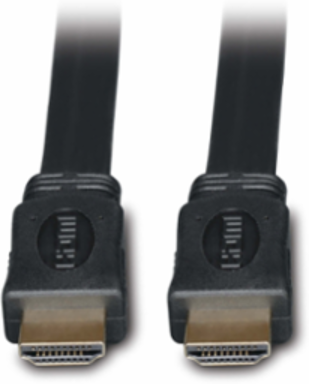 10 Ft. High Speed HDMI Flat Cable, UHD 4K, Gold Connectors