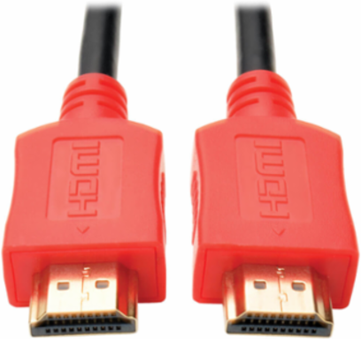 High Speed HDMI Cable, 10 Ft, UHD 4K, Red, Supports 18 Gbps
