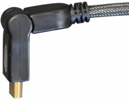 High Speed HDMI Cable 10 ft, UHD 4K, Gold-Plated, Swivel Connectors