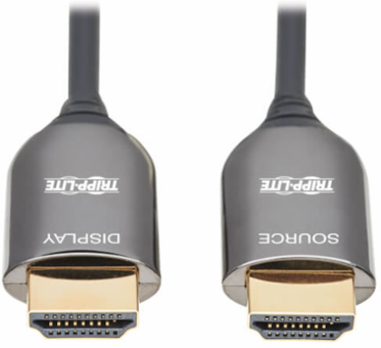 HDMI Plenum-Rated Fiber Active Optical Cable, 8K UHD 60 Hz, HDR, Black, 30 m