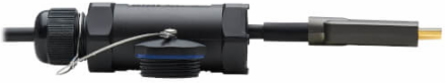 High-Speed Armored HDMI Fiber Active Optical Cable (AOC) with Hooded Connectors and Reel - 4K @ 60 Hz, HDR, IP68, M/M, Black, 100 m (328 ft.)