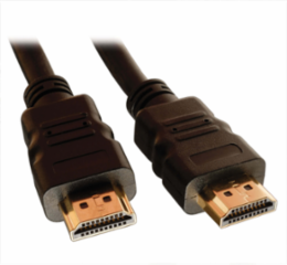 High Speed HDMI Cable 1 ft, UHD 4K, 18 Gbps, Male-Male, Black