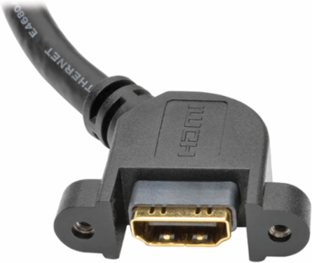 3 ft. High-Speed HDMI Cable with Ethernet, Panel Mount, 28 AWG