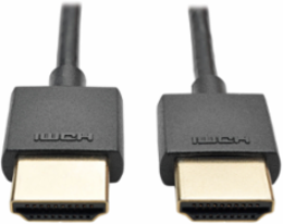 Slim High-Speed HDMI Cable, 3 ft, UHD 4K, 18 Gbps, Gold-Plated Connectors