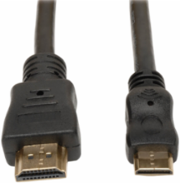 High-Speed HDMI to Mini HDMI Cable, 10 ft, 1080p, Gold-Plated Connectors