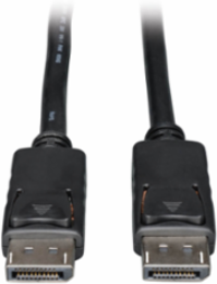 4K DisplayPort Cable with Latches, 1 Ft, Male to Male, Black