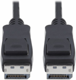 DisplayPort 1.4 Cable with Latching Connectors, 8K @ 30Hz, HDR, M/M, Black, 6 ft
