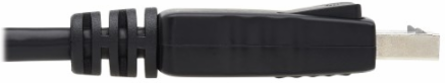 Safe-IT Antibacterial DisplayPort Cable with Latching Connectors, 4K @ 60Hz, M/M, Black, 6 ft