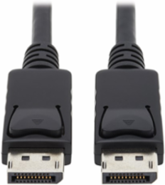 Safe-IT Antibacterial DisplayPort Cable with Latching Connectors, 4K @ 60Hz, M/M, Black, 6 ft