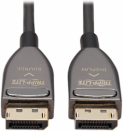 DisplayPort Active Optical Cable (AOC), 8K 60 Hz (M/M), CL3 Rated, Latching Connectors, Black, 25 m (82 ft.)