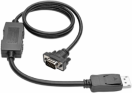 3 ft. DisplayPort 1.2 to VGA Active Adapter Cable, HD15 Male Connector