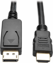 DisplayPort 1.2 to HDMI Adapter Cable, 6 ft., 4K UHD Resolution, Gold-Plated Connectors
