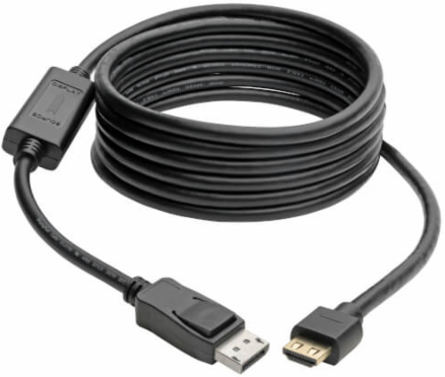 DisplayPort 1.4 to HDMI Active Adapter Cable (M/M), 4K 60 Hz, 4:4:4, HDR, HDCP 2.2, 10 ft. (3 m), TAA