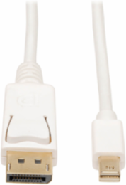 Mini DisplayPort to DisplayPort 4K @ 60 Hz Adapter, 3 Ft, White