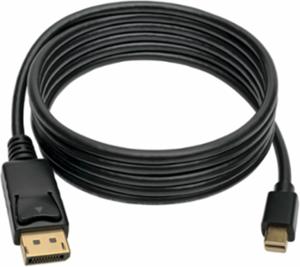Mini DisplayPort to DisplayPort 4K @ 60 Hz Adapter Cable, 6 Ft, Black