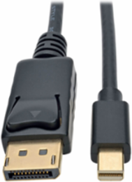 Mini DisplayPort to DisplayPort 4K @ 60 Hz Adapter Cable, 6 Ft, Black