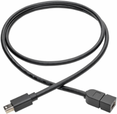 Mini DisplayPort Extension Cable 4K @ 60 Hz, 3 Ft, HDCP 2.2, Black