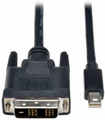 Mini DisplayPort to DVI Cable Adapter, 6 Ft, Male to Male, Supports 1080P