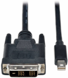 Mini DisplayPort to DVI Cable Adapter, 6 Ft, Male to Male, Supports 1080P