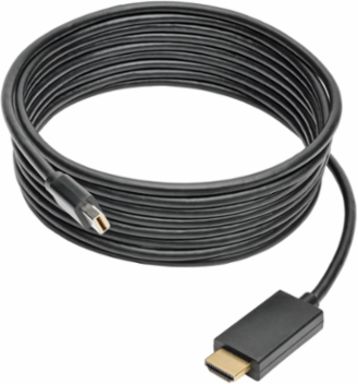 Mini DisplayPort to HDMI Cable Adapter 12 Ft, Male-Male, 1080P Support