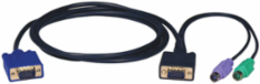15-Ft PS/2 (3-in-1) KVM Cable Kit for B004-008 Switch, Molded Connectors