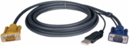 10 Ft USB 2-in-1 KVM Switch Cable Kit with HD15 Male Connector