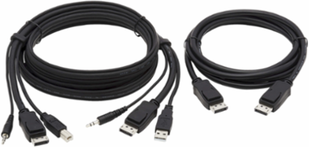6 ft. Dual DisplayPort KVM Cable Kit, 4K 60Hz, USB & 3.5mm Audio