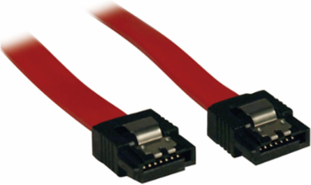 12 Inch Serial ATA Latching Signal Cable, Supports 6.0 Gbps Data Transfer