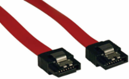 Serial ATA (SATA) Latching Signal Cable 19 Inch, 7Pin/7Pin, 6.0 Gbps