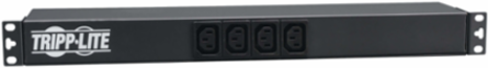 1.6kW/3.8kW Basic PDU, 14 Outlets (12 C13, 2 C19), 1U Rack-Mount