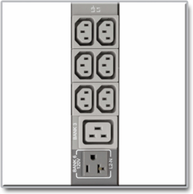 Monitored 5.8kW 3-Phase PDU, Vertical 0U, 45 Outlets, 208V/120V