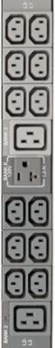 Monitored 5.8kW 3-Phase PDU, Vertical 0U, 45 Outlets, 208V/120V