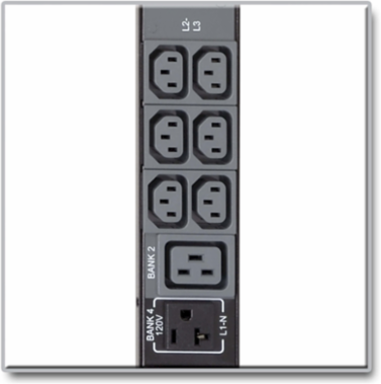 Monitored 5.8kW 3-Phase PDU, Vertical 0U, 45 Outlets, 208V/120V