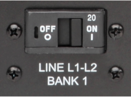 10kW 3-Phase Switched PDU with Touchscreen LCD, 30 Outlets, 10 ft Cord, 0U