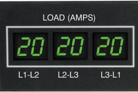 Metered 14.4kW 3-Phase PDU, 208V, 45 Outlets, 6ft Cord, Vertical Rackmount