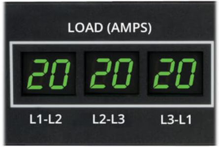 Metered 14.4kW 3-Phase PDU, 208V, 45 Outlets, 6ft Cord, Vertical Rackmount