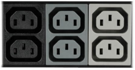Metered 5.7kW 3-Phase Rackmount PDU, 208/120V, 48 Outlets, 6ft Cord