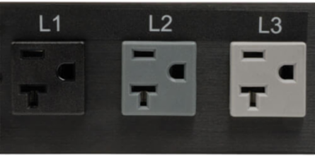 Metered 5.7kW 3-Phase Rackmount PDU, 208/120V, 48 Outlets, 6ft Cord