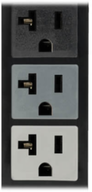 5.7kW 3-Phase Metered PDU, 208/120V, 27 Outlets, 6ft Cord, Vertical