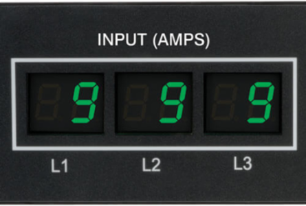 5.7kW 3-Phase Metered PDU, 208/120V, 27 Outlets, 6ft Cord, Vertical